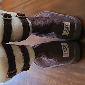 UGG suede boots brown size 4